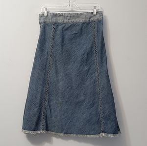 Lee Denim Jean Skirt A-line One True Fit